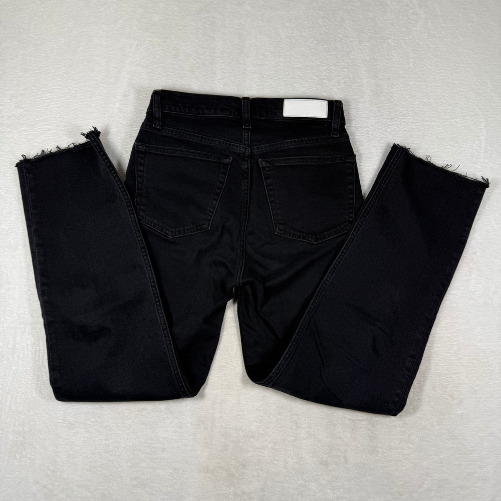 RE/DONE Originals High Rise Stove Pipe Jeans Faded Black 85 189-3WSTV27 Size 25